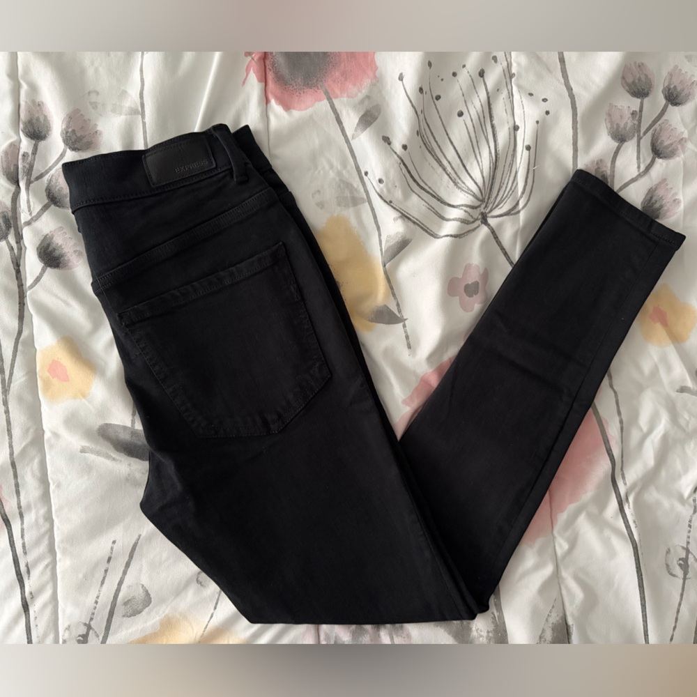 Express Women's Black Skinny Jeans Ankle High Rise - Size 4R - NWT